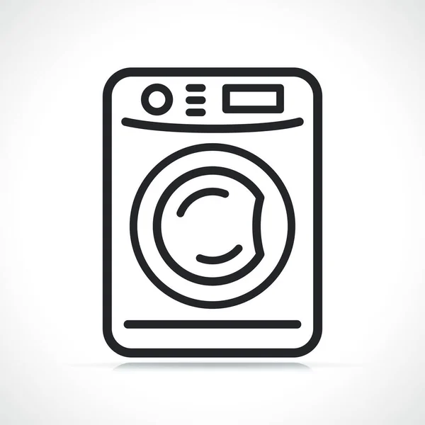 Washing Machine Thin Line Icon Isolated Illustration — Vetor de Stock