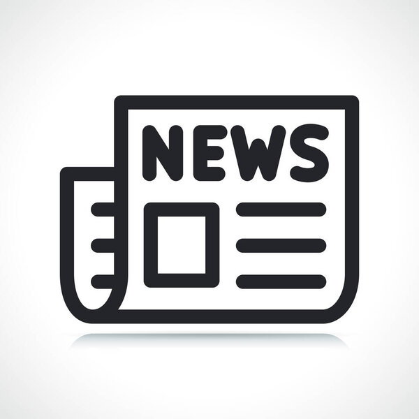 newspaper or news line icon isolated illustration