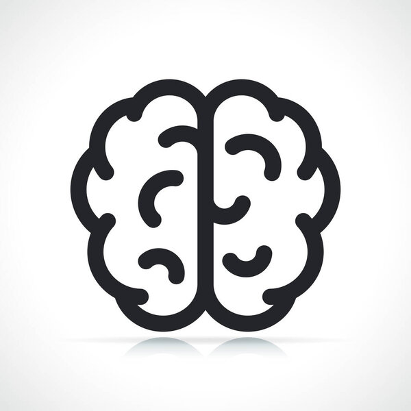 черно-белая икона человеческого мозга