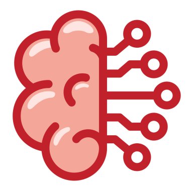 Yapay zeka düz tasarım çizimi izole edilmiş çizgi film