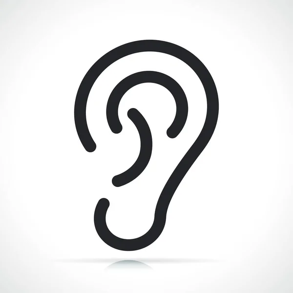 耳線アイコン黒と白の分離 — ストックベクタ