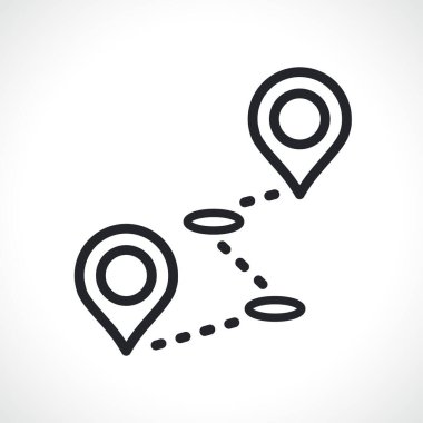 Yol haritası şeması ince çizgi resimleme