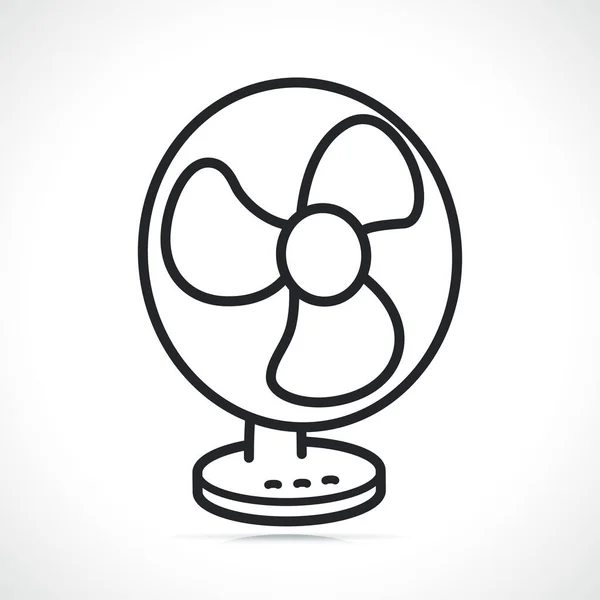 Ventilador Mesa Eléctrico Línea Delgada Icono Ilustración — Vector de stock