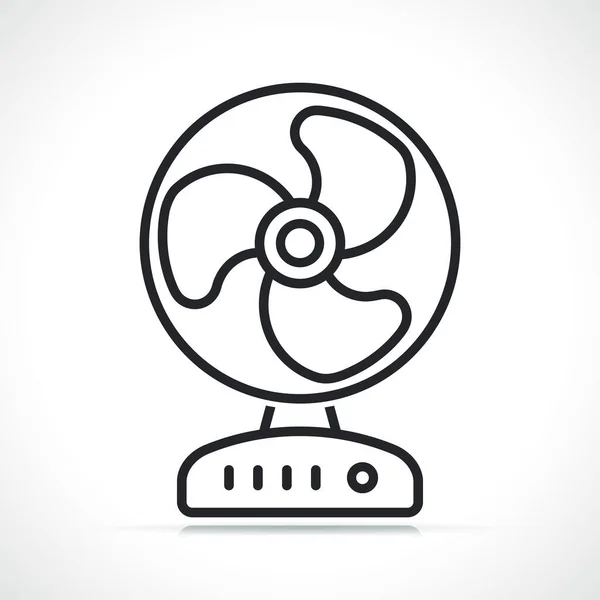 Ventilador Mesa Eléctrico Línea Delgada Icono Ilustración — Vector de stock