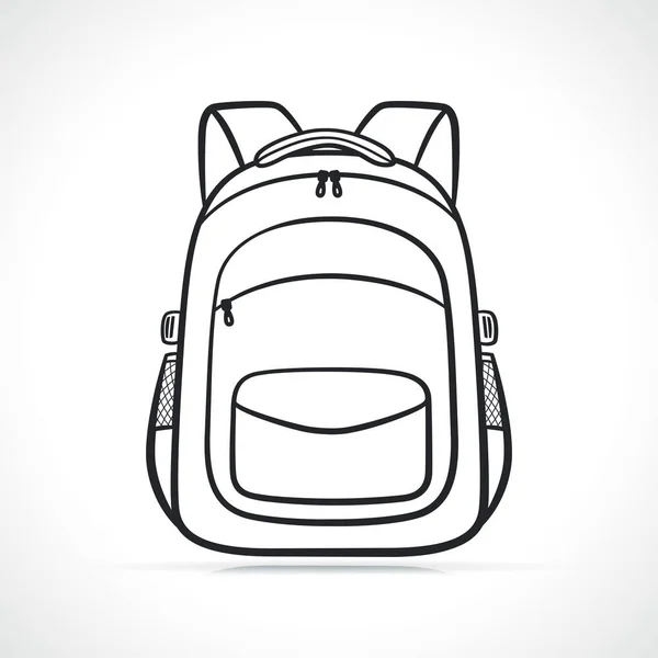 Backpack School Bag Black White Vektorgrafik