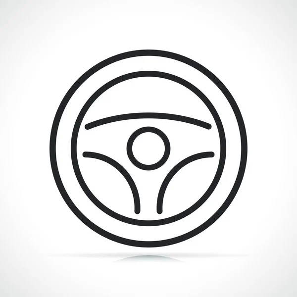 Car Steering Wheel Thin Line Icon Isolated — Stock Vector