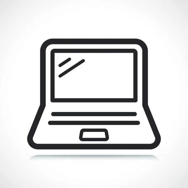 Laptop Computer Line Icon Isolated Design — Stok Vektör