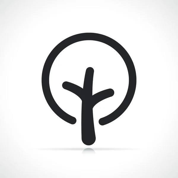 Tree Nature Black Icon Isolated Illustration 免版税图库插图