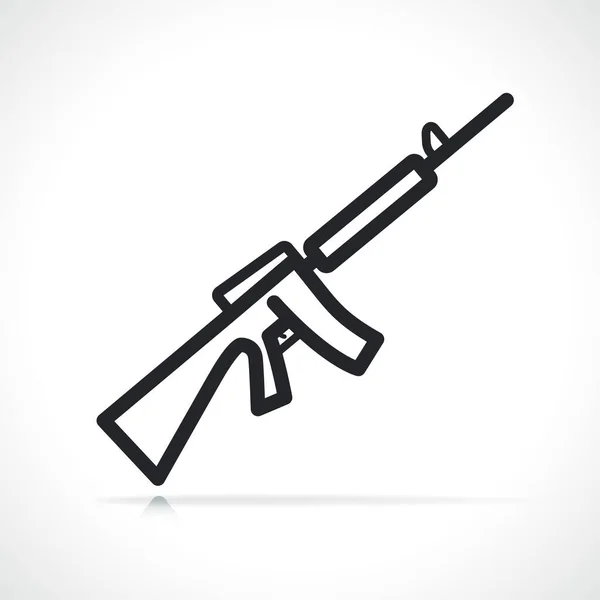 Rifle Firearm Thin Line Icon Isolated — Stock Vector