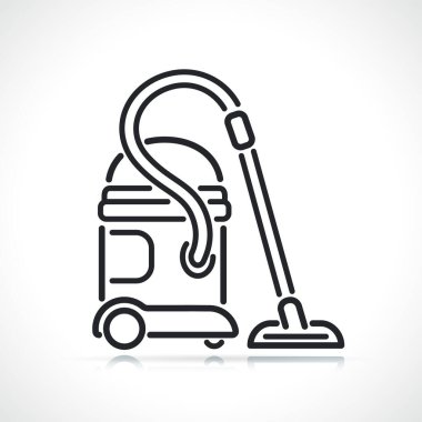vacuum cleaner or hoover thin line icon