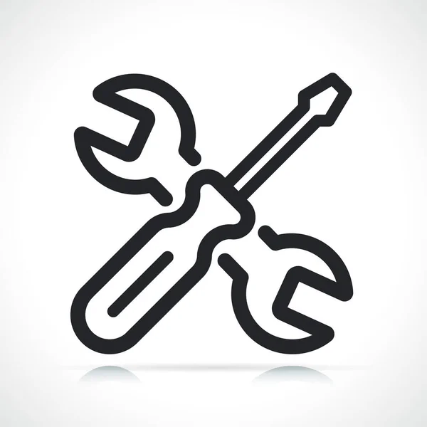 Tools Technical Support Line Icon Illustration — Archivo Imágenes Vectoriales