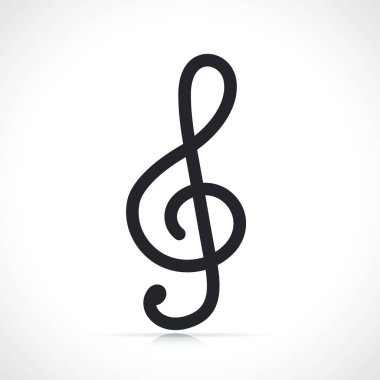 treble clef or music icon isolated illustration