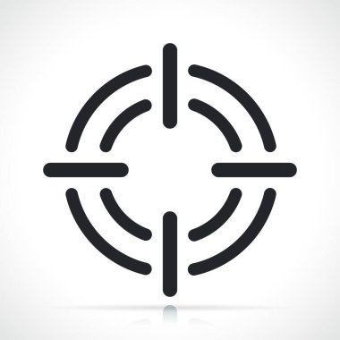 aim or thin target line icon isolated