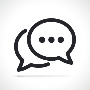 Canlı sohbet baloncukları İnce çizgi simgesi çizimi