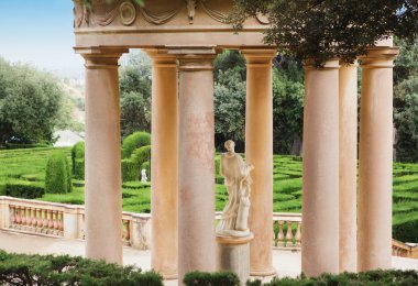Park gazebo İtalyan stili sütun.