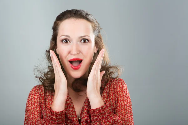 Überraschte Frau — Stockfoto