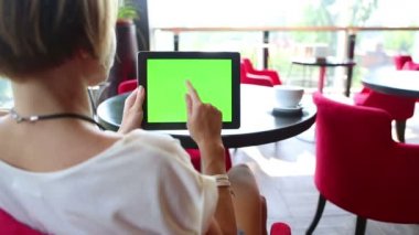 tablet bilgisayar yeşil ekran ile video görüntüleri