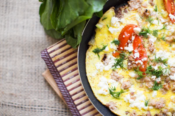 Tavada kızarmış yumurta.