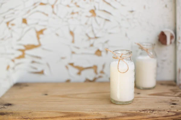 Two milk bottles — Stock Photo, Image