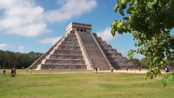 Chichen Itza Tinm Municipality Yucatn State México Kukulcn Pirmide Imagens — Vídeo de Stock