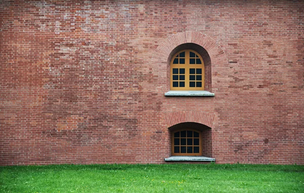 Rote Ziegelmauer — Stockfoto