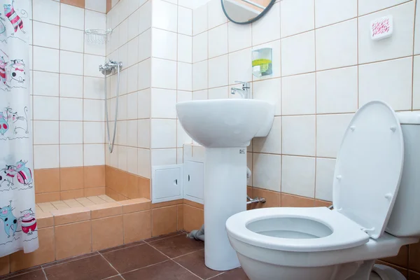 WC-pot in een badkamer — Stockfoto