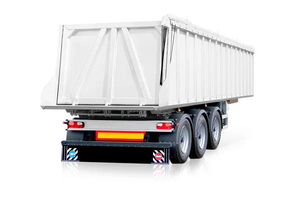 White trailer, truck — Stock Photo, Image