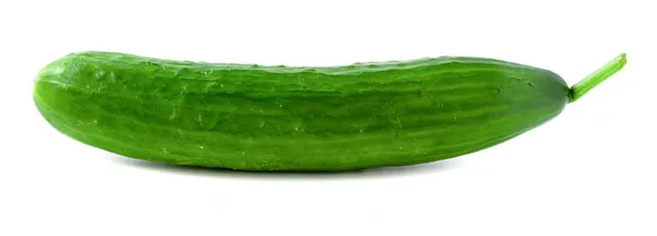 Pepino Isolado Verdura Saborosa Longa Contexto Branco — Fotografia de Stock