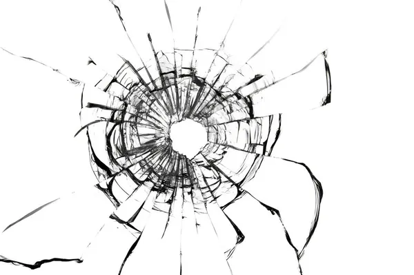 Розбите Вікно Тло Зламаного Скла Абстрактна Текстура Білому Тлі — стокове фото