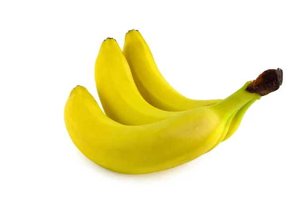 Група Бананів Ізольована Білому Тлі Свіжі Здорові Фрукти — стокове фото