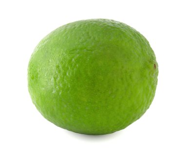 Beyaz arkaplanda yeşil kireç izole