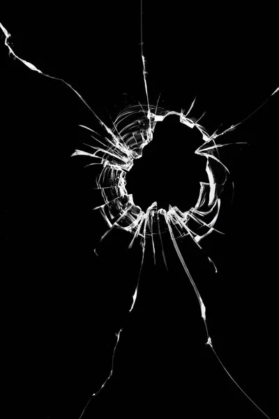 Texture Broken Glass Black Background Effect Cracks Design — Stockfoto