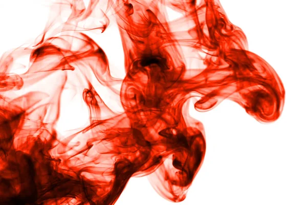 Abstract Rode Rook Vlek Wazig Witte Achtergrond — Stockfoto