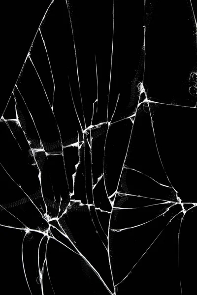 Broken Glass Texture Abstract Cracked Screen Smartphone Shock — Zdjęcie stockowe