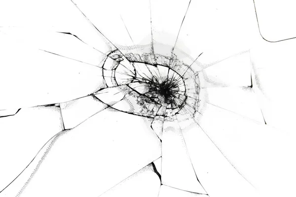携帯電話の画面の壊れたガラスを打つことの効果 — ストック写真