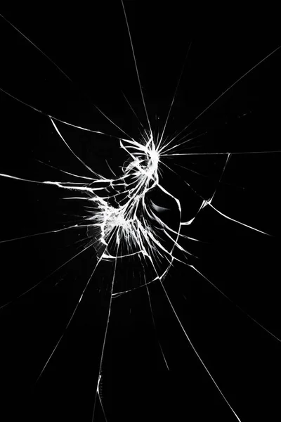 Akıllı telefon ekranındaki çatlaklar, telefonun camını kırmak. Siyah arkaplanda tasarım efekti