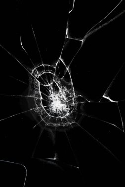 Çatallı kırık cam dokusu. Kırık ekran Smartphone 'unun şoktan soyutlanması.