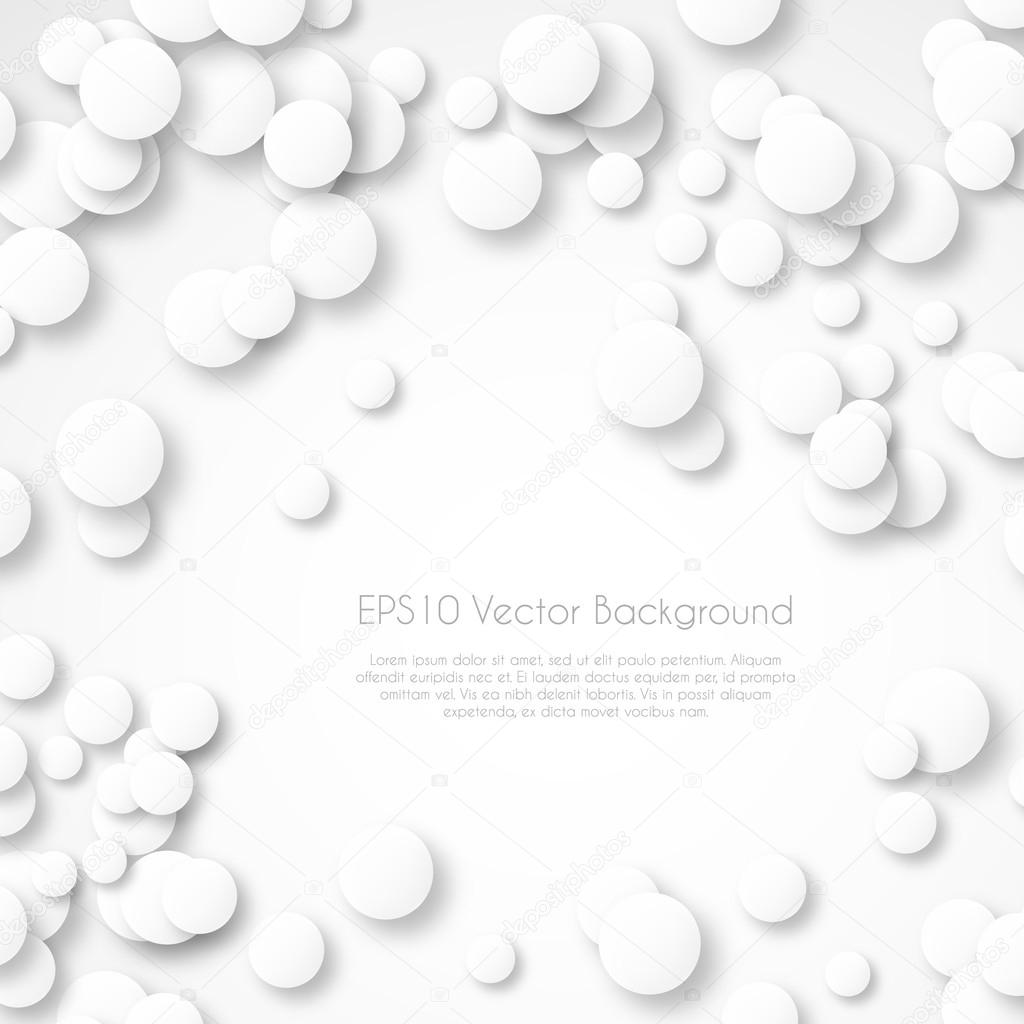 Abstract circle background with drop shadows