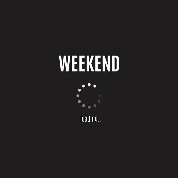 Weekend komen. bedrijfsconcept. — Stockvector