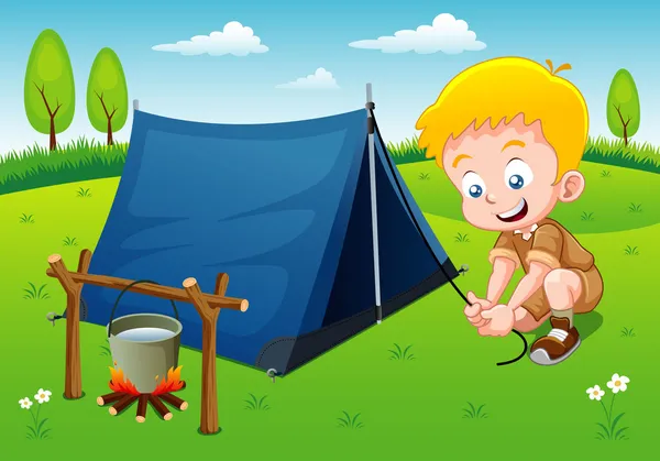 Child camping tent Vector Art Stock Images | Depositphotos