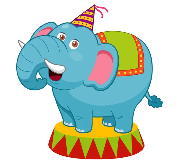 Cartoon elefant cirkus — Stock vektor