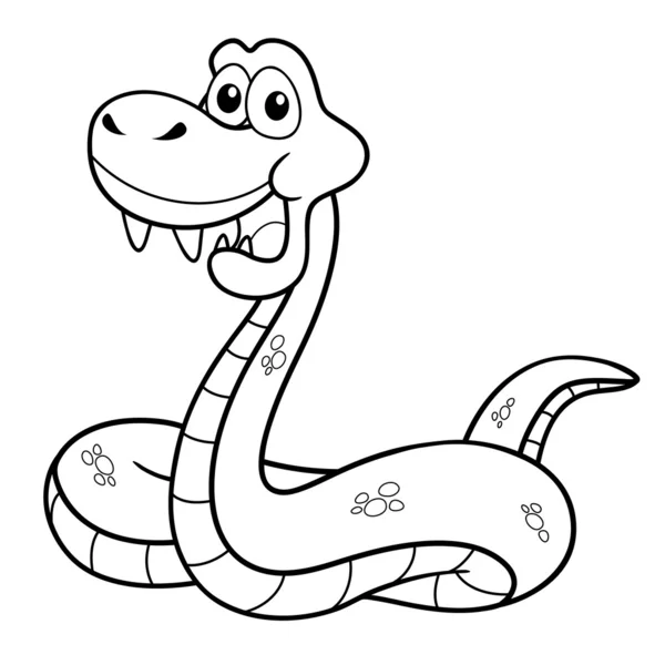 Мультфильм змея - раскраска — стоковый вектор