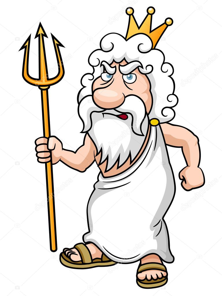 Pictures : cartoon poseidon | Cartoon Poseidon with ...