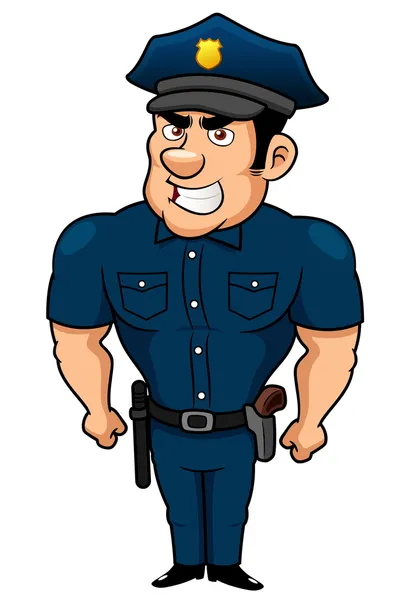 Caricature policier — Image vectorielle