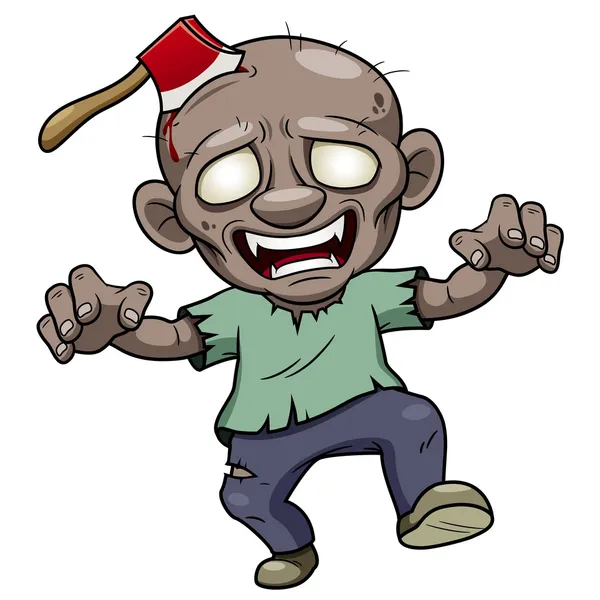 Zombie de dibujos animados — Vector de stock