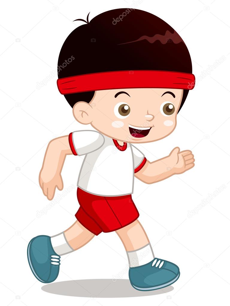 cartoon boy jogging | 图库矢量图片 08 sarawut padungkwan