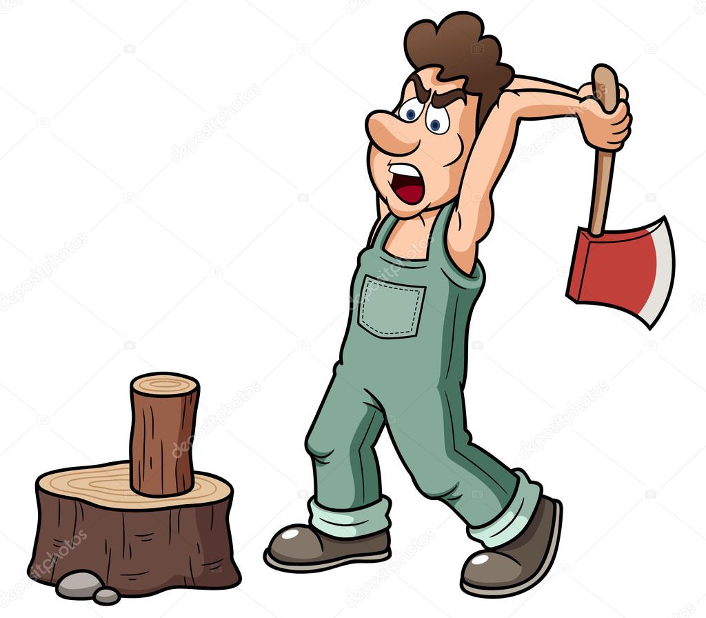 Man chopping wood