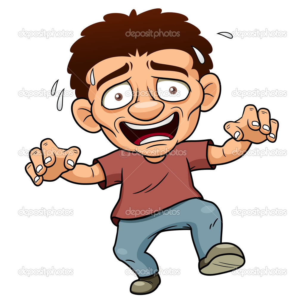 Cartoon Man Scared — Stock Vector © Sararoom 28833271