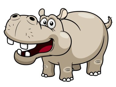 Cartoon Hippopotamus clipart