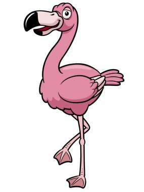 karikatür flamingo